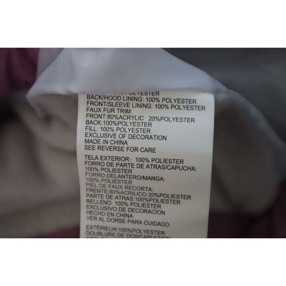 S Rothschild & Co Girl's Sz XL (16) Rose Purple Quilted Puffer Coat w/Scarf - Picture 6 of 11